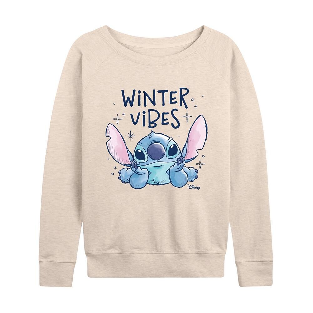 

Легкий женский свитшот из френч терри Disney's Lilo & Stitch Winter Vibes, бежевый