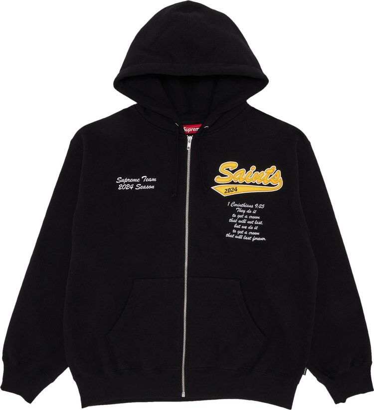 

Толстовка Supreme Salvation Zip Up Hooded 'Black', черный