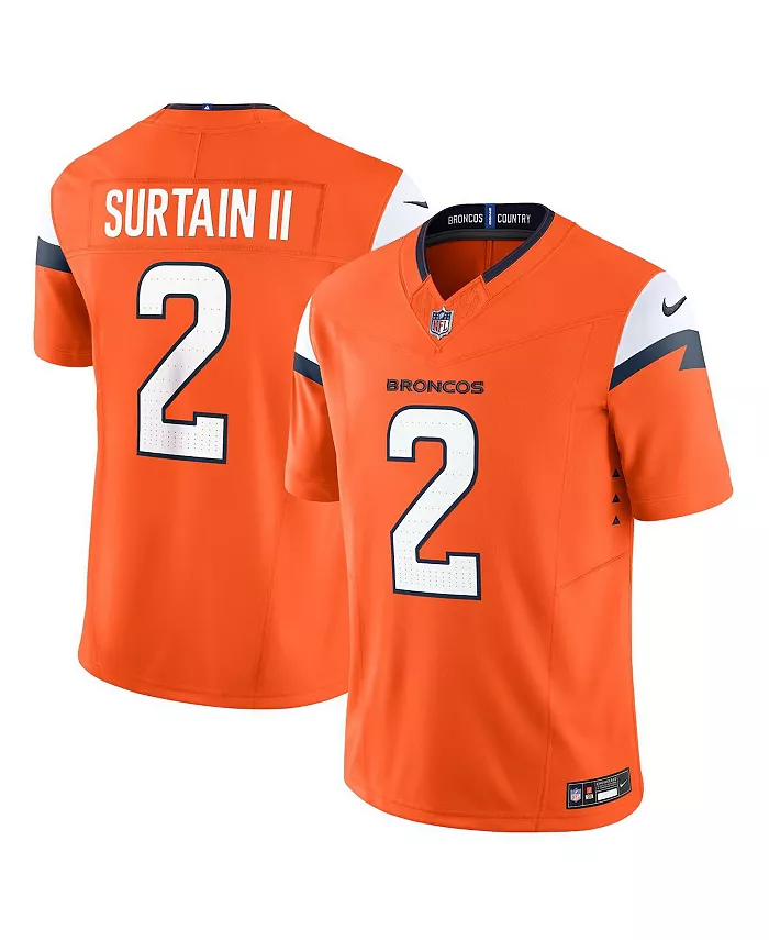 

Футболка Nike Patrick Surtain II Denver Broncos Vapor F.U.S.E. Limited для мужчин Fanatics, оранжевый
