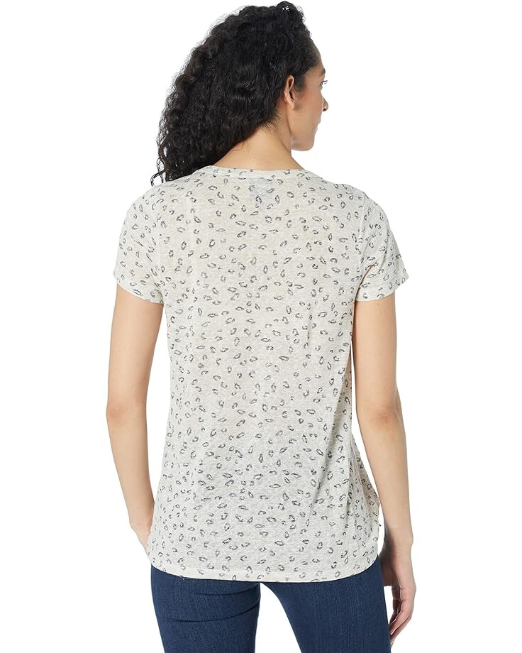 

Футболка Bobeau Side Tie Short Sleeve Tee, цвет Heather Oatmeal Coffee Bean