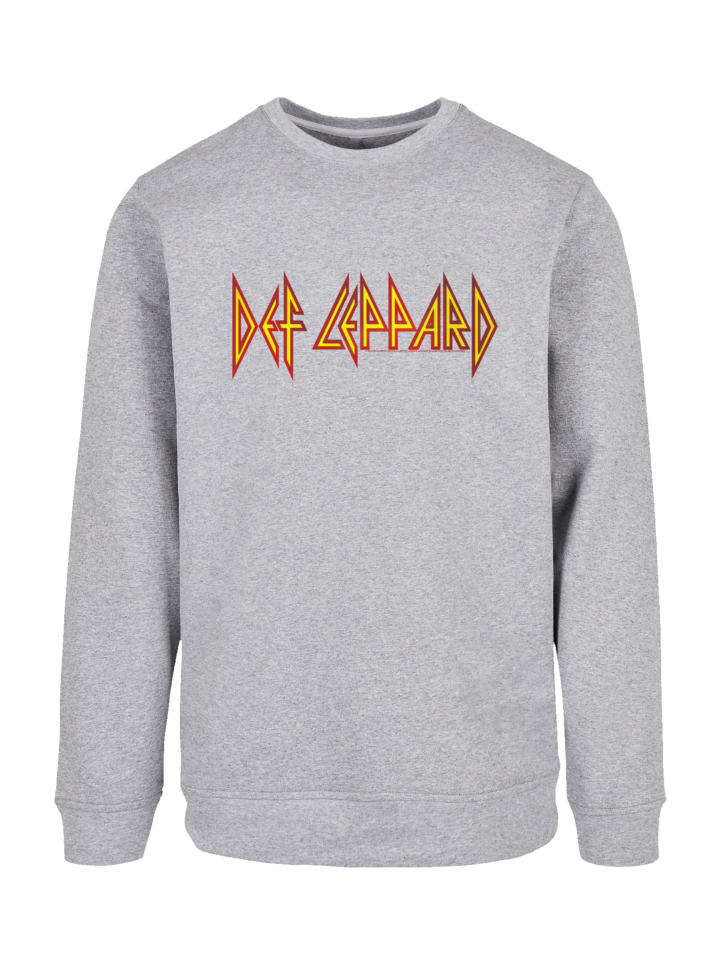 

Толстовка F4NT4STIC Sweatshirt Def Leppard Shatter Logo, пятнистый серый