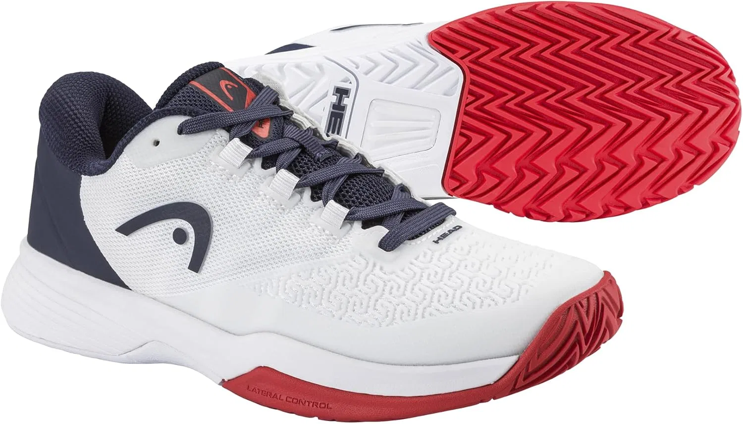 Кроссовки теннисные HEAD Revolt Pro 5.0 Junior, White/Navy — фото 2