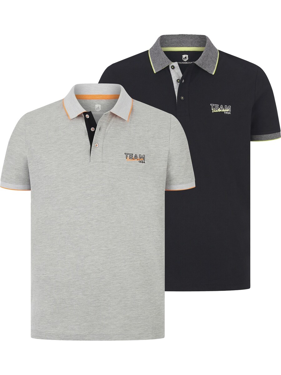 

Рубашка поло Jan Vanderstorm Shirt Haraldfred, цвет navy/grey/silver grey