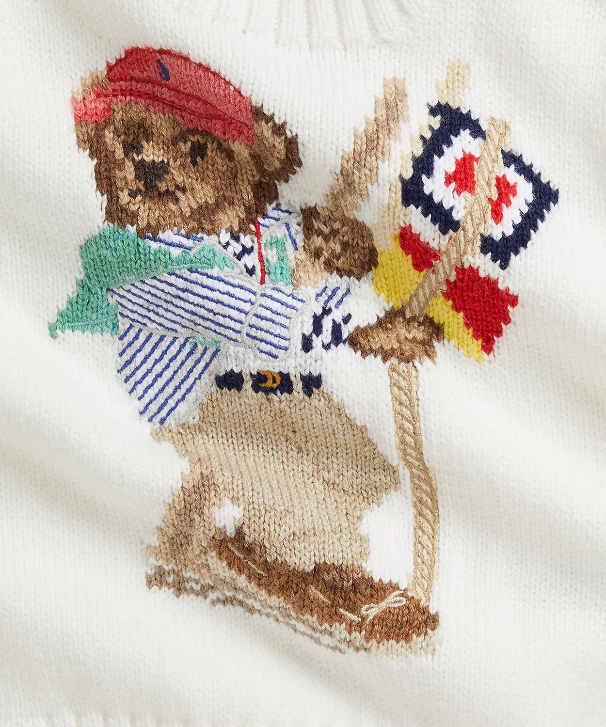 Свитер Polo Bear хлопковый белый — фото 3