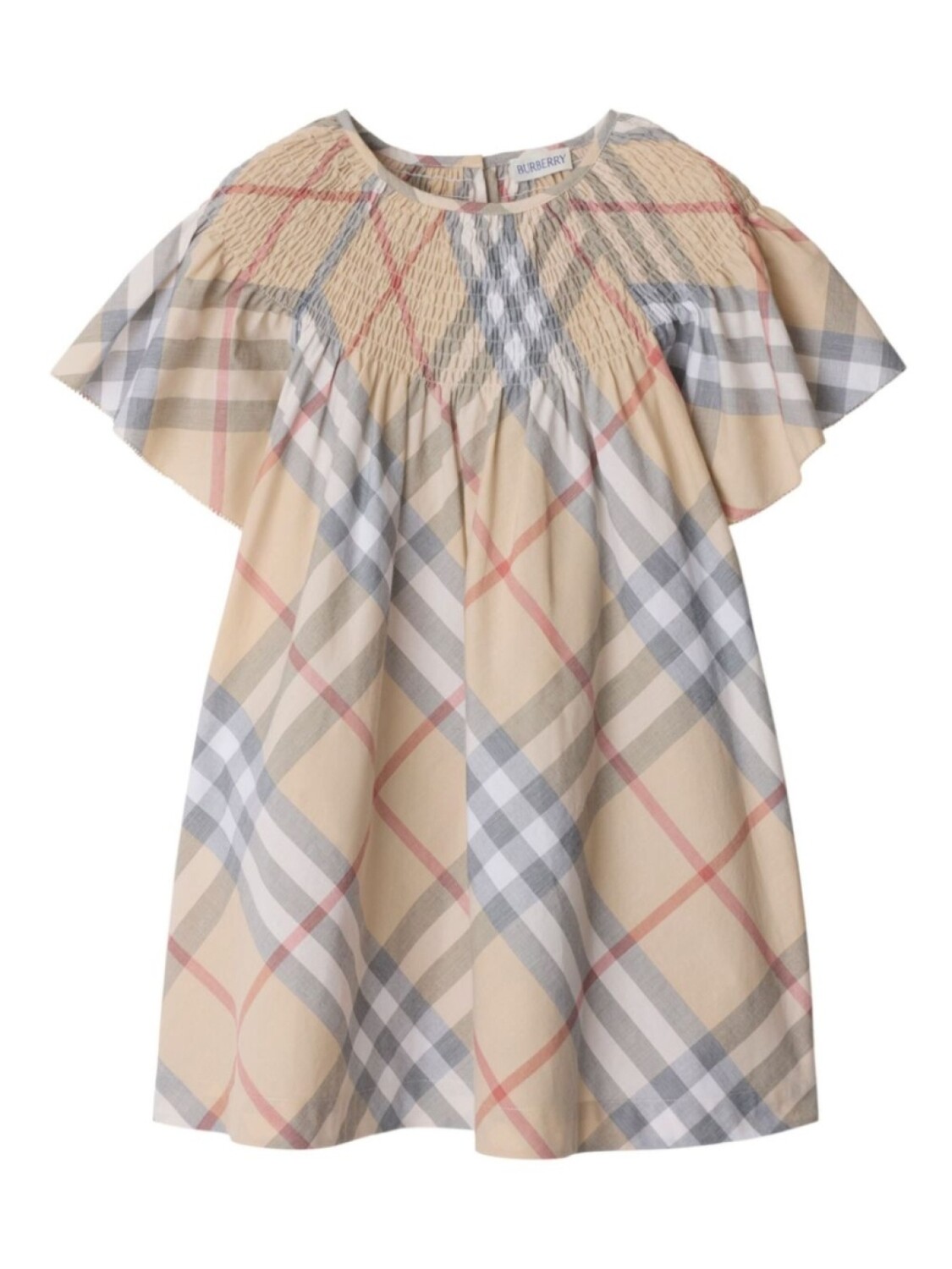 

Платье в винтажную клетку Burberry Kids, нейтральный цвет