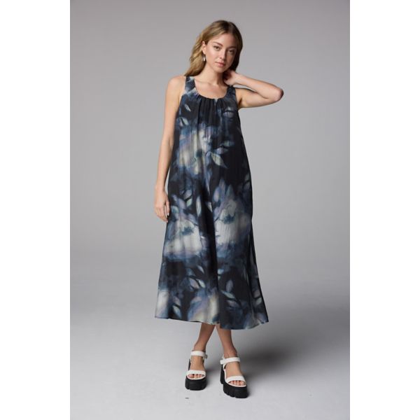 

Женское платье макси с присборенным воротником Simply Vera Vera Wang, цвет navy lrg floral
