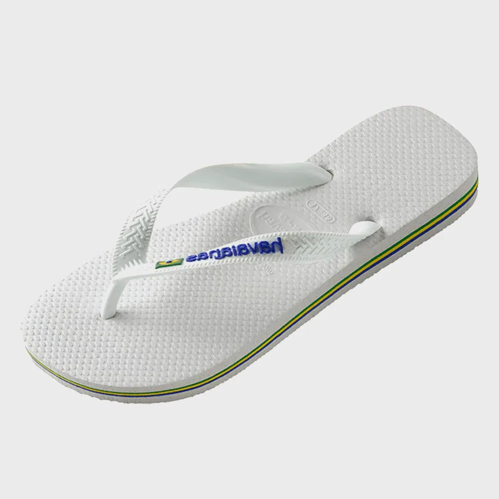 Мужские белые шлёпанцы Brazil Logo от Havaianas