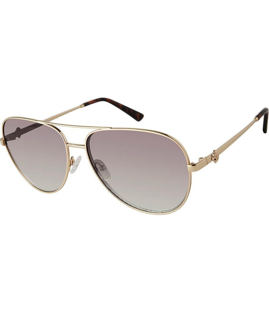 

Kurt Geiger London Женские солнцезащитные очки-авиаторы KGL1001 Shoreditch 62 мм с зеркальными линзами, золотой