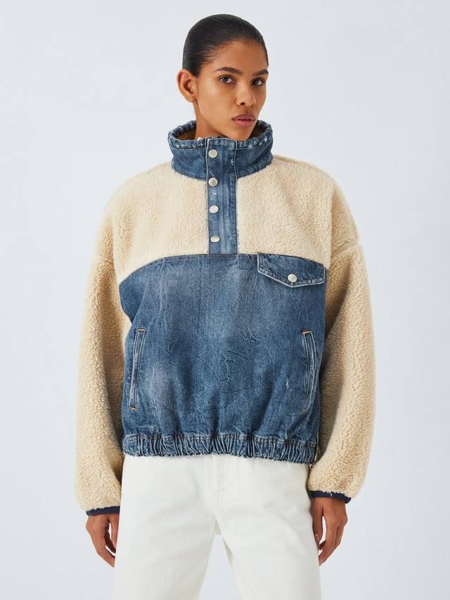 

Джинсовый джемпер из букле Ralph Lauren, цвет Blue/Cream