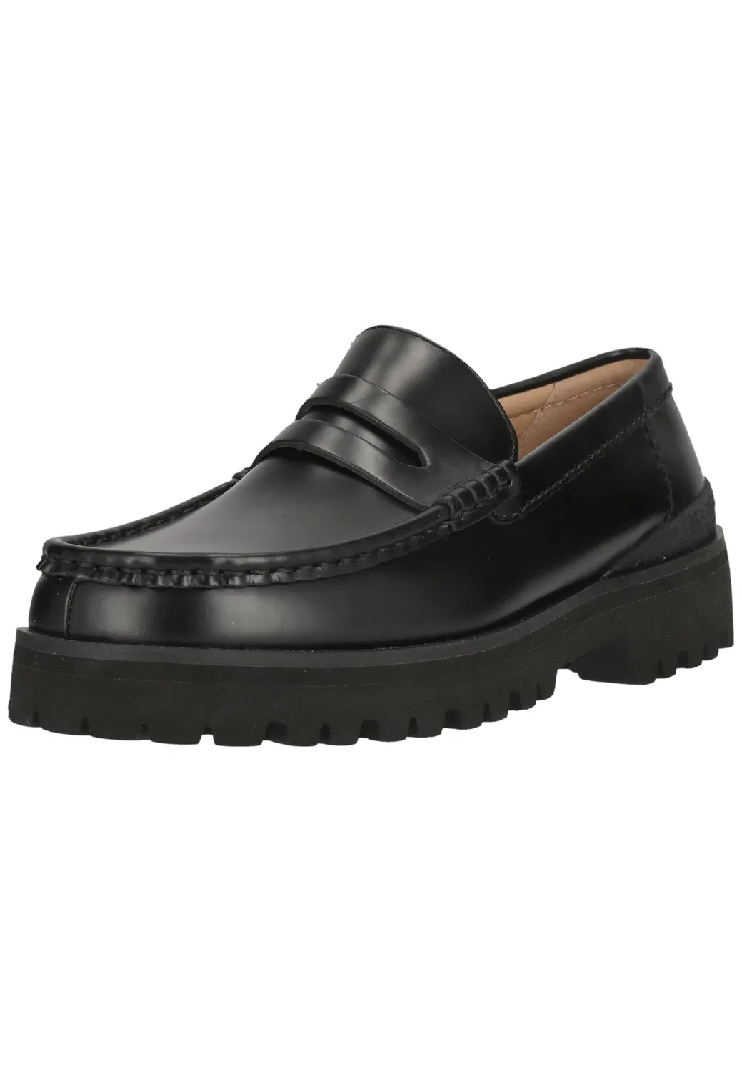 Слипоны с тиснением, Clarks, черная кожа