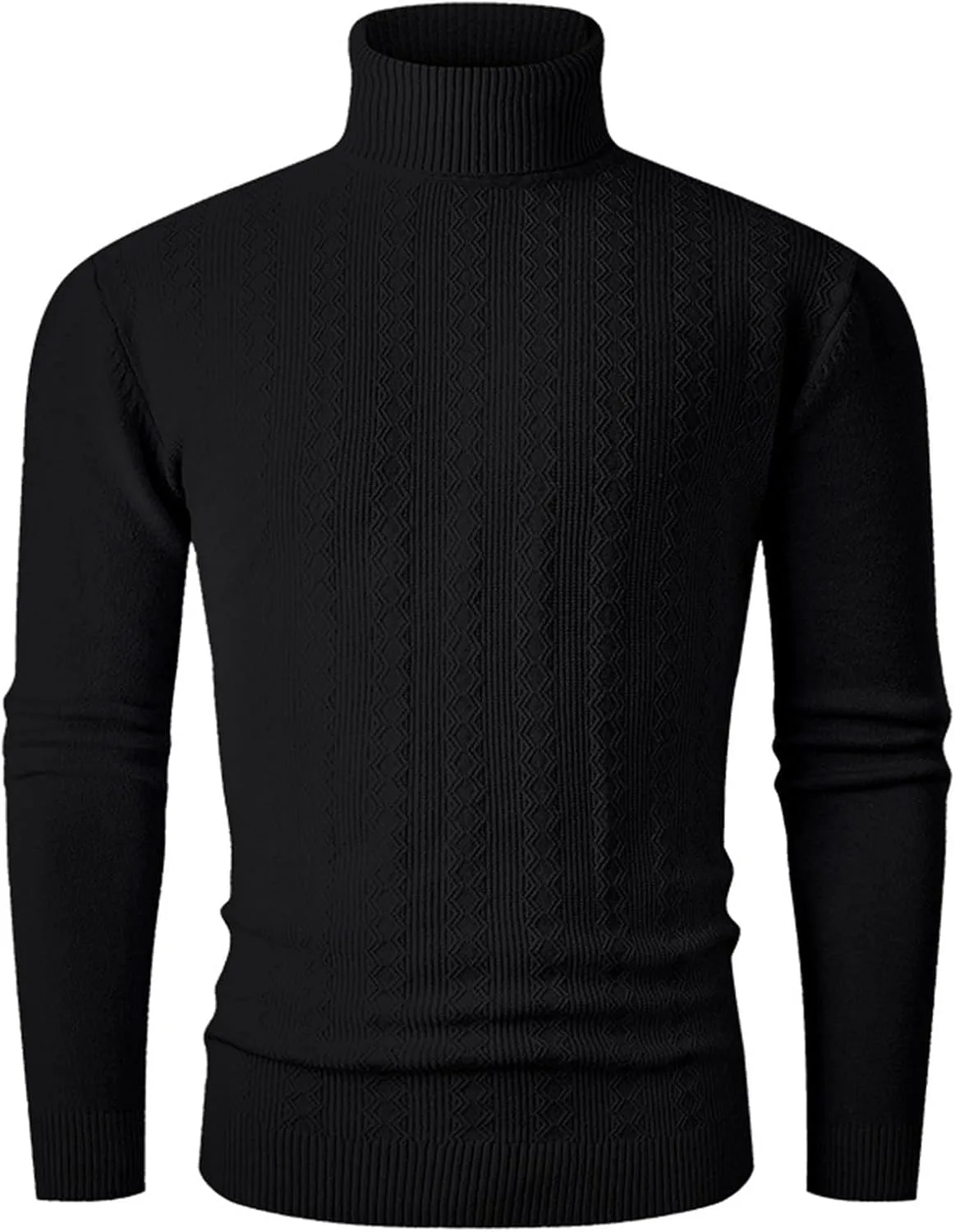 Мужской повседневный свитер-водолазка Slim Fit, легкий, с длинными рукавами