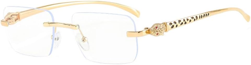 

Модные солнцезащитные очки без оправы прямоугольной формы для женщин с прозрачными линзами с градиентом цвета "океан", уникальные солнцезащитные очки для мужчин TYUVIVO, Golden Clear