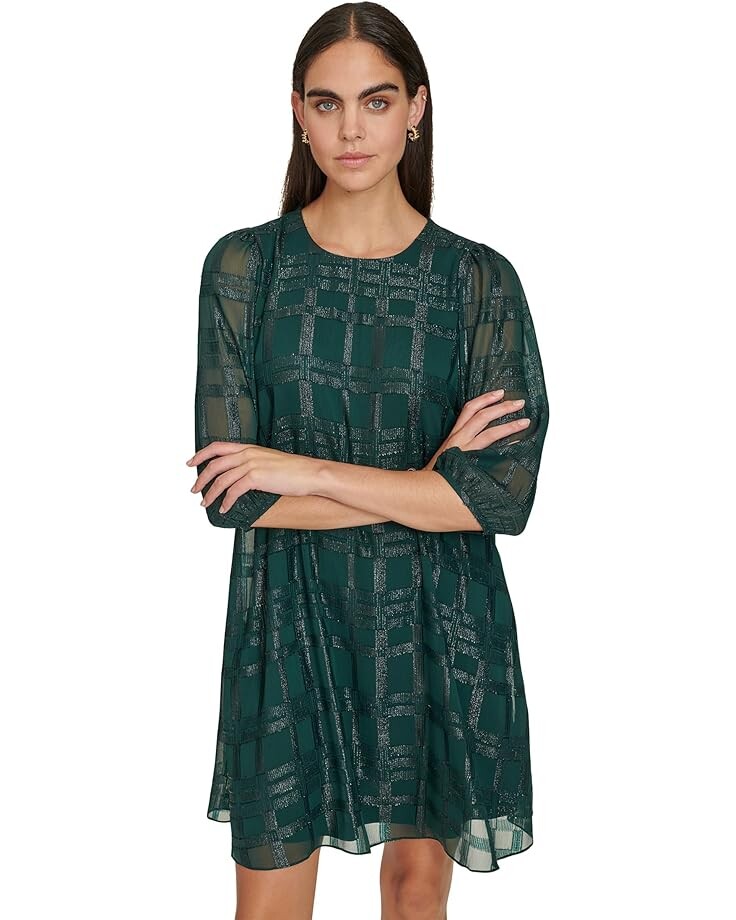 

Платье Calvin Klein Glitter Chiffon Dress, цвет Malachite