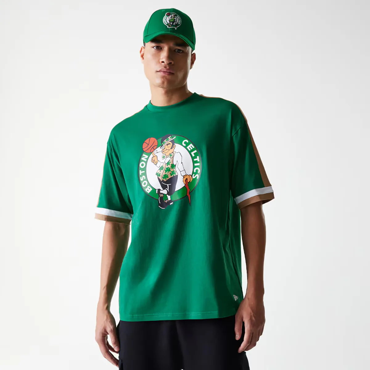 

Футболка Boston Celtics Nba с панелью New Era большого размера, зеленый