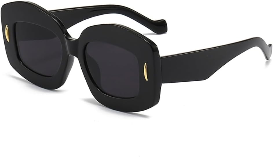 

Винтажные женские солнцезащитные очки с заклепками, прямоугольная форма, массивная толстая зеленая оправа, мужские прямоугольные солнцезащитные очки, женские очки generic, C1