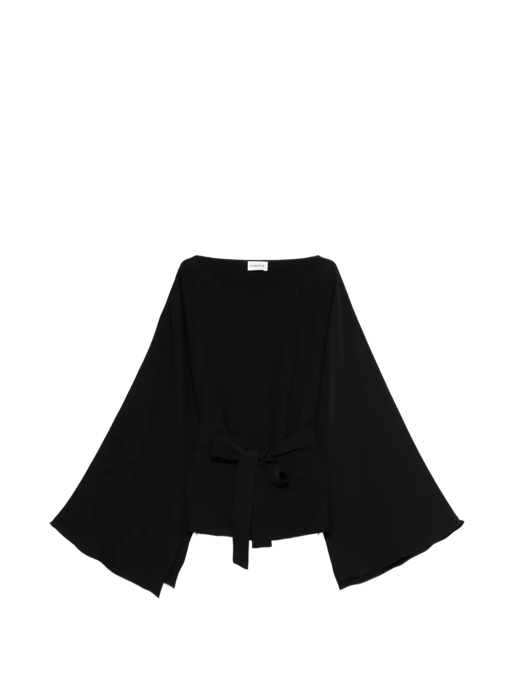 

Топ с расклешенными рукавами и завязкой P.A.R.O.S.H., черный