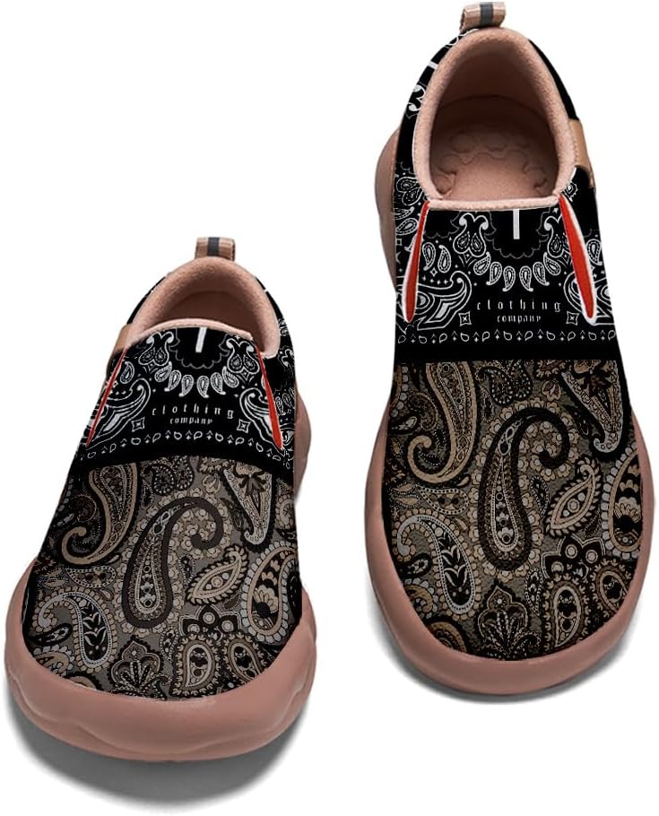 

Женские туристические туфли с художественной росписью, повседневные лоферы, мужские прогулочные слипоны, удобные кроссовки Onehorse, Bandana-01