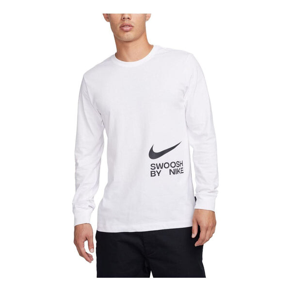 

Футболка спортивная одежда большой свуш футболка с длинным рукавом Nike, белый