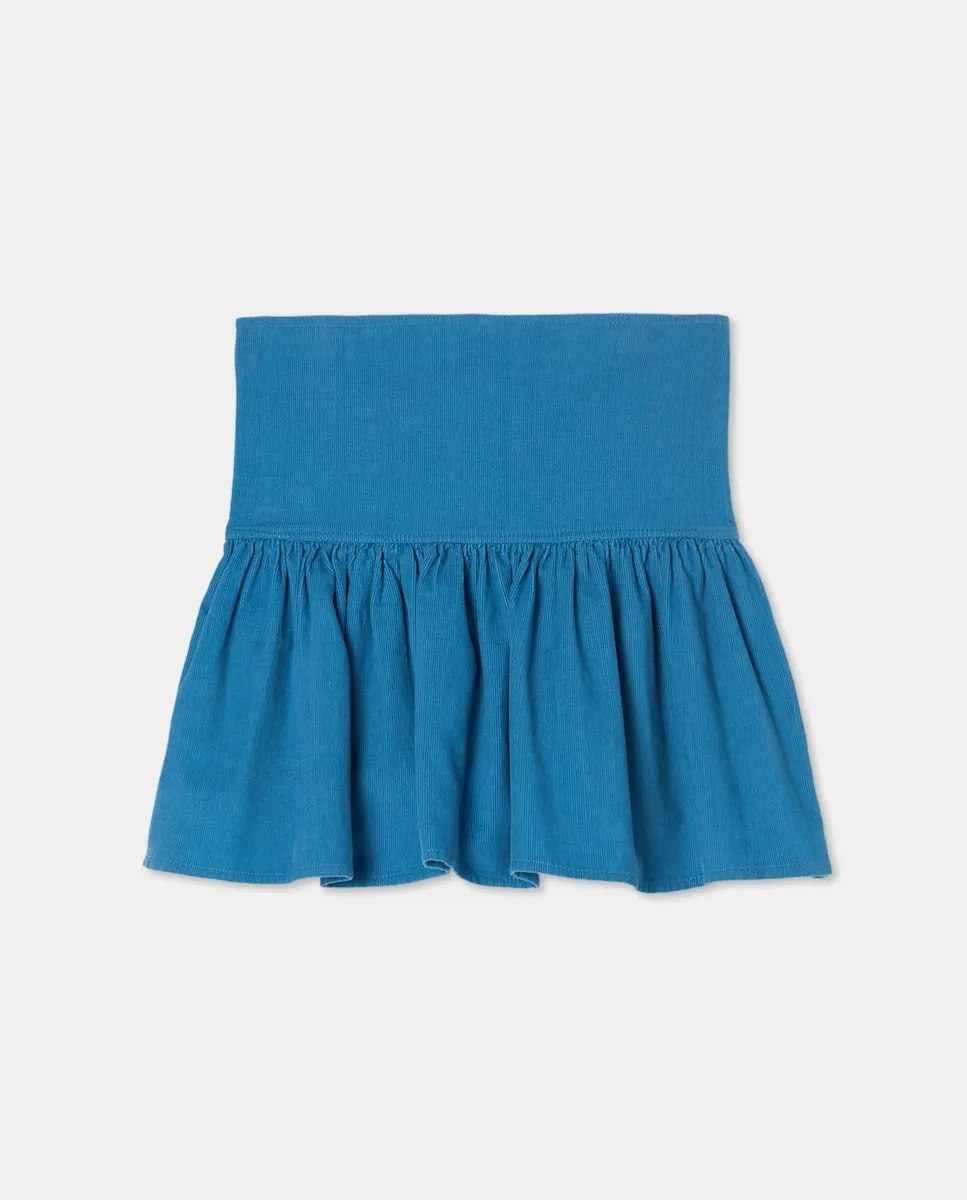 

Детская мини-юбка из микровельвета с расклешенной юбкой и резинкой на талии Kids El Corte Inglés, синий