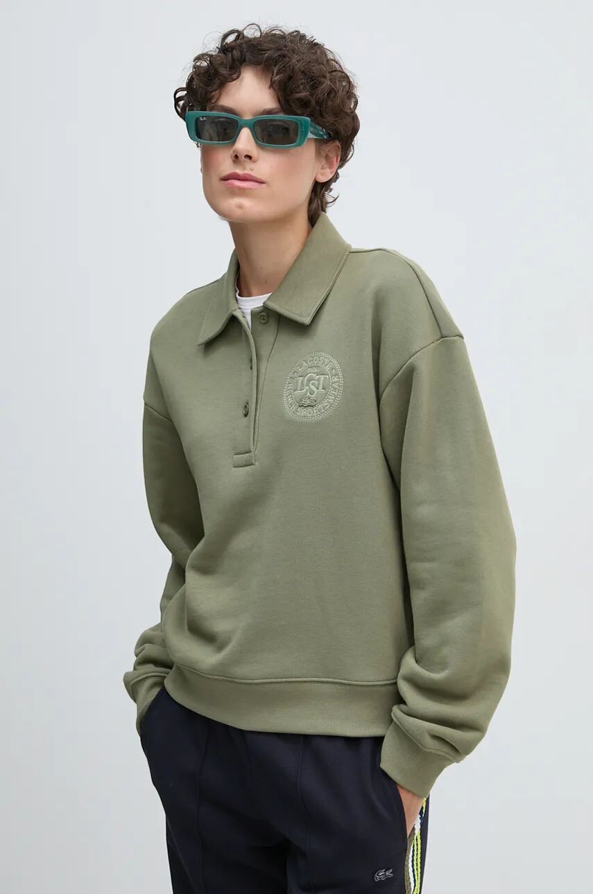 

Хлопковая толстовка Lacoste, зеленый