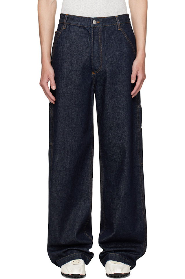 

Dries Van Noten Темно-Синие джинсы с карманами