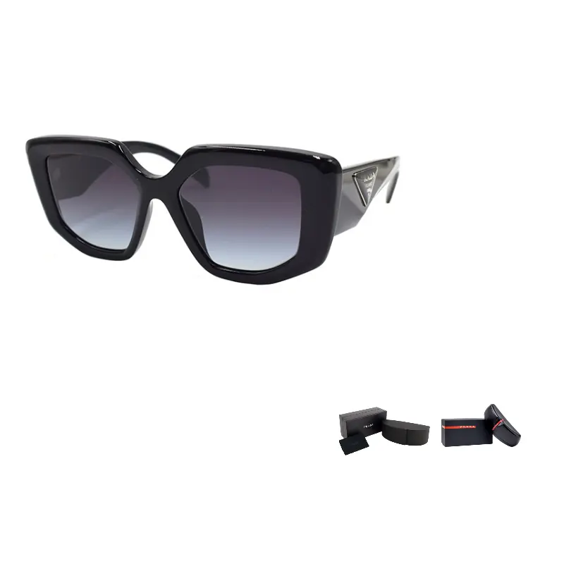 

PRADA Квадратные солнцезащитные очки с треугольным логотипом, Black