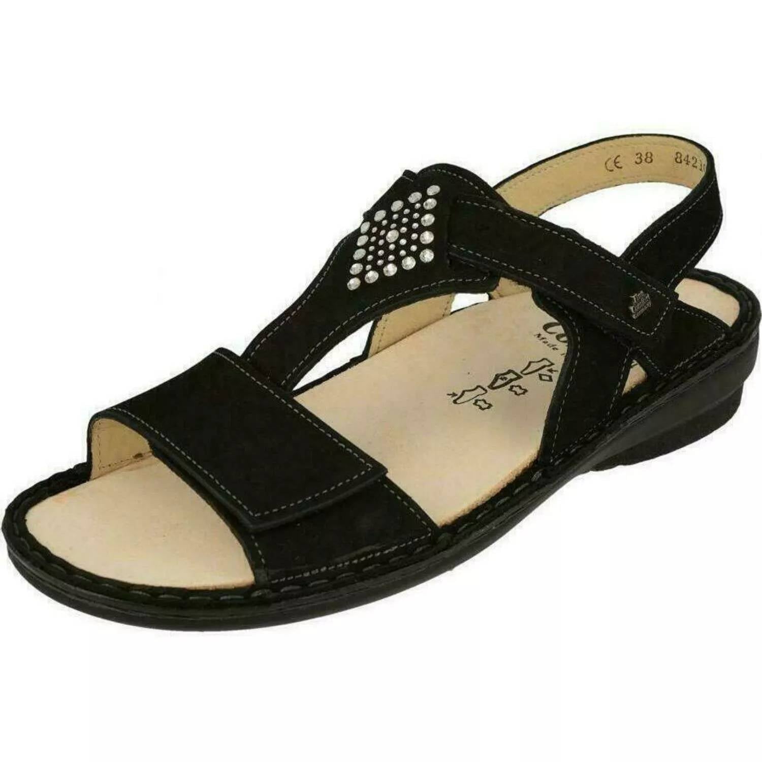 Женские модные сандалии Calvia Comfort в черном цвете Finn Comfort — фото 3