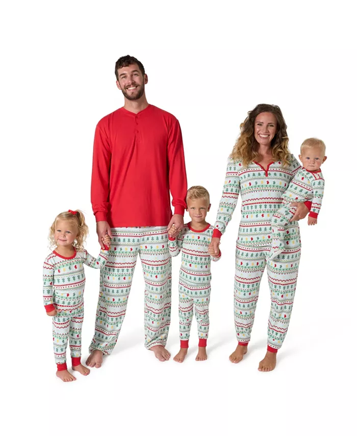 

Пижама для мальчиков Toddler Boys Holiday Family Pajamas Neutral One Piece Gerber, белый