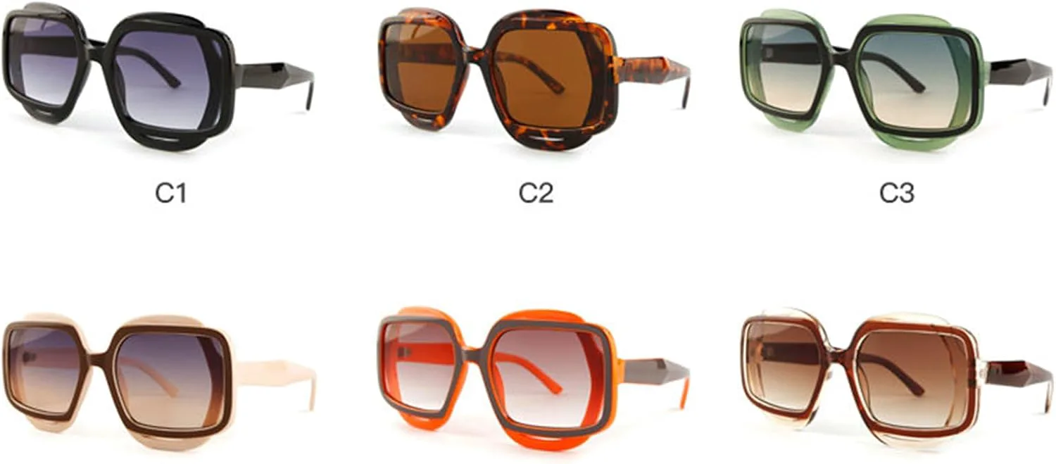 

Willochra — большие модные квадратные солнцезащитные очки для мужчин в стиле панк с градиентным переходом цвета, женские солнцезащитные очки для пляжа и отдыха, C5