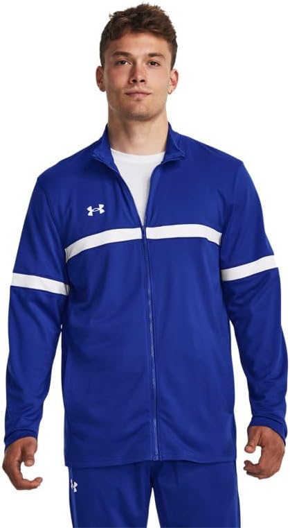 

Толстовка Under Armour Team Knit мужская, с молнией, для разминки, Royal/White