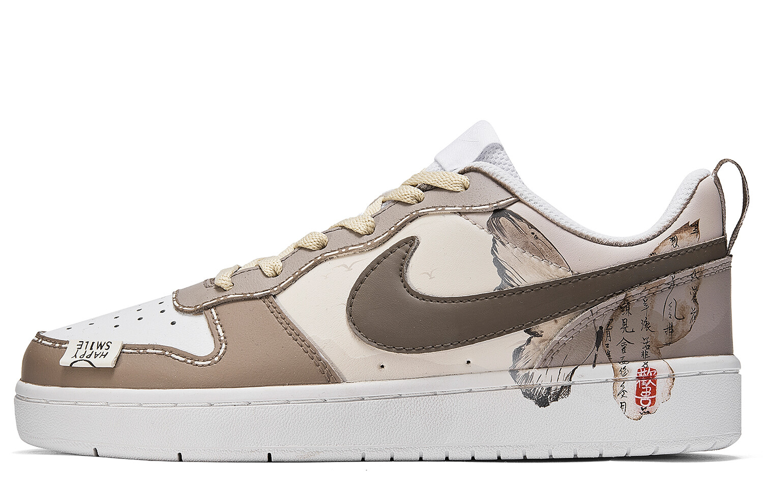 

Кроссовки Nike Court Borough Skateboarding Shoes Women's Low-top Brown/White, цвет Maple sleep