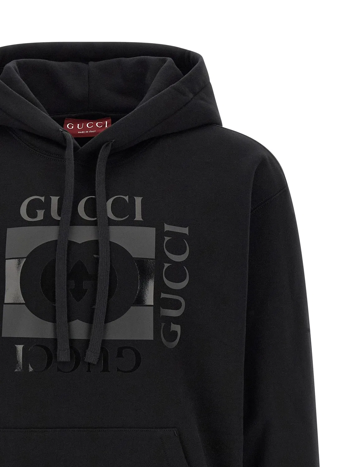 Толстовка GUCCI Incrocio GG, черная — фото 3