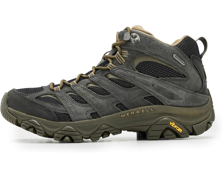 Мужские треккинговые ботинки Merrell Moab 3 Mid Waterproof, Black/Beluga — фото 4