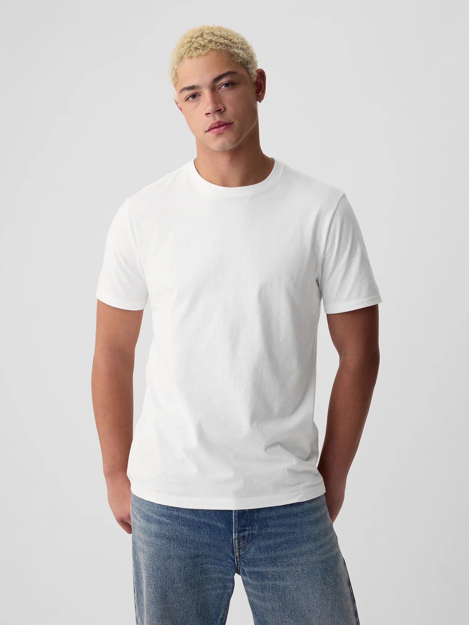 (M) Классическая футболка GAP, OPTIC_WHITE_3
