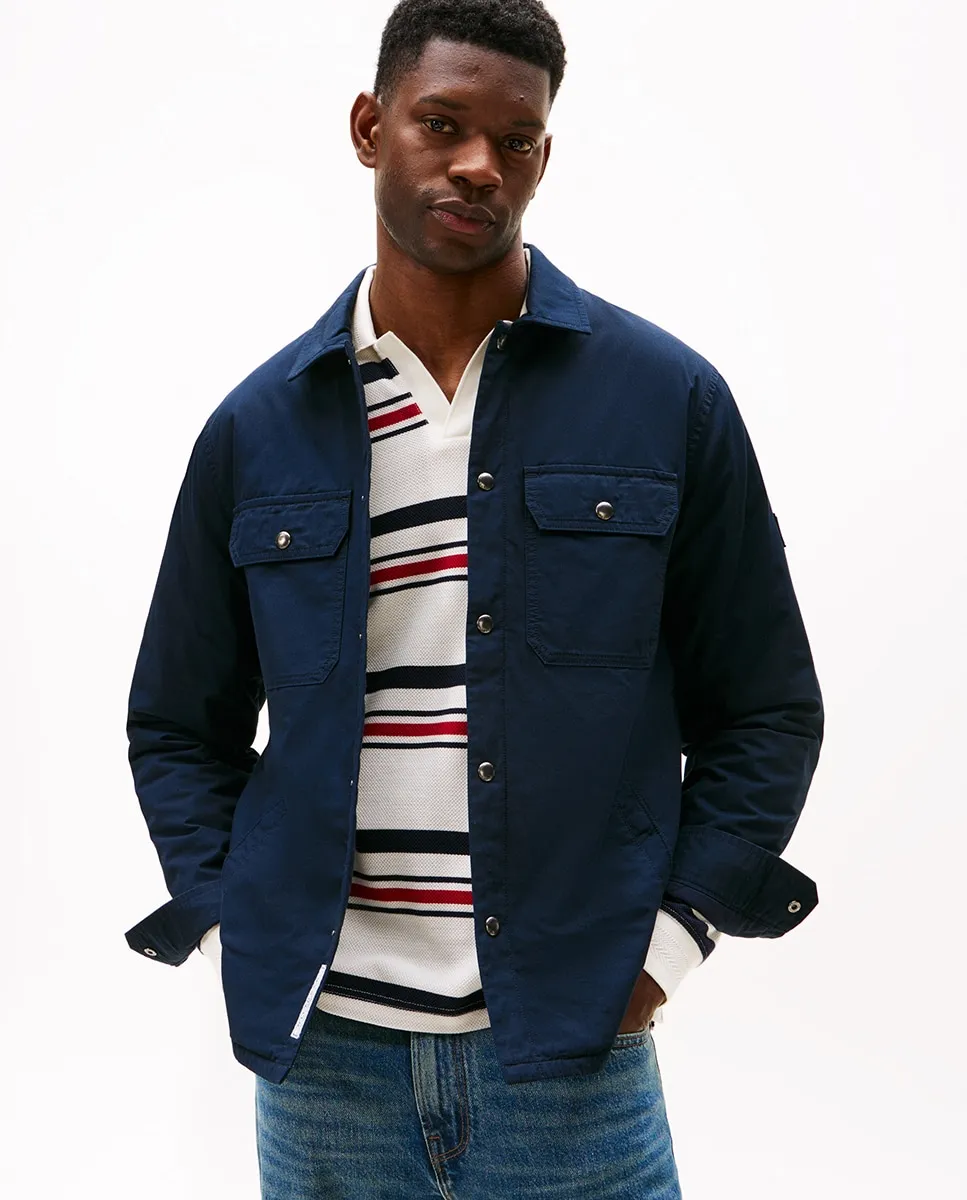 

Мужская рубашка-пиджак однотонная, стеганая Tommy Hilfiger, темно-синий