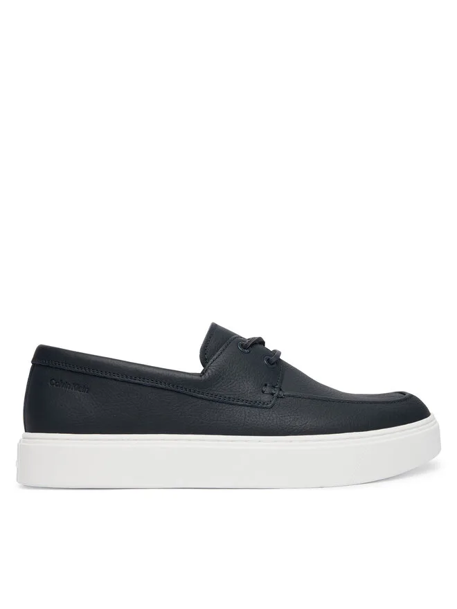 Calvin Klein Гибридные лодочные туфли Clean Boat Shoe Lth HM0HM02233 темно-синего цвета