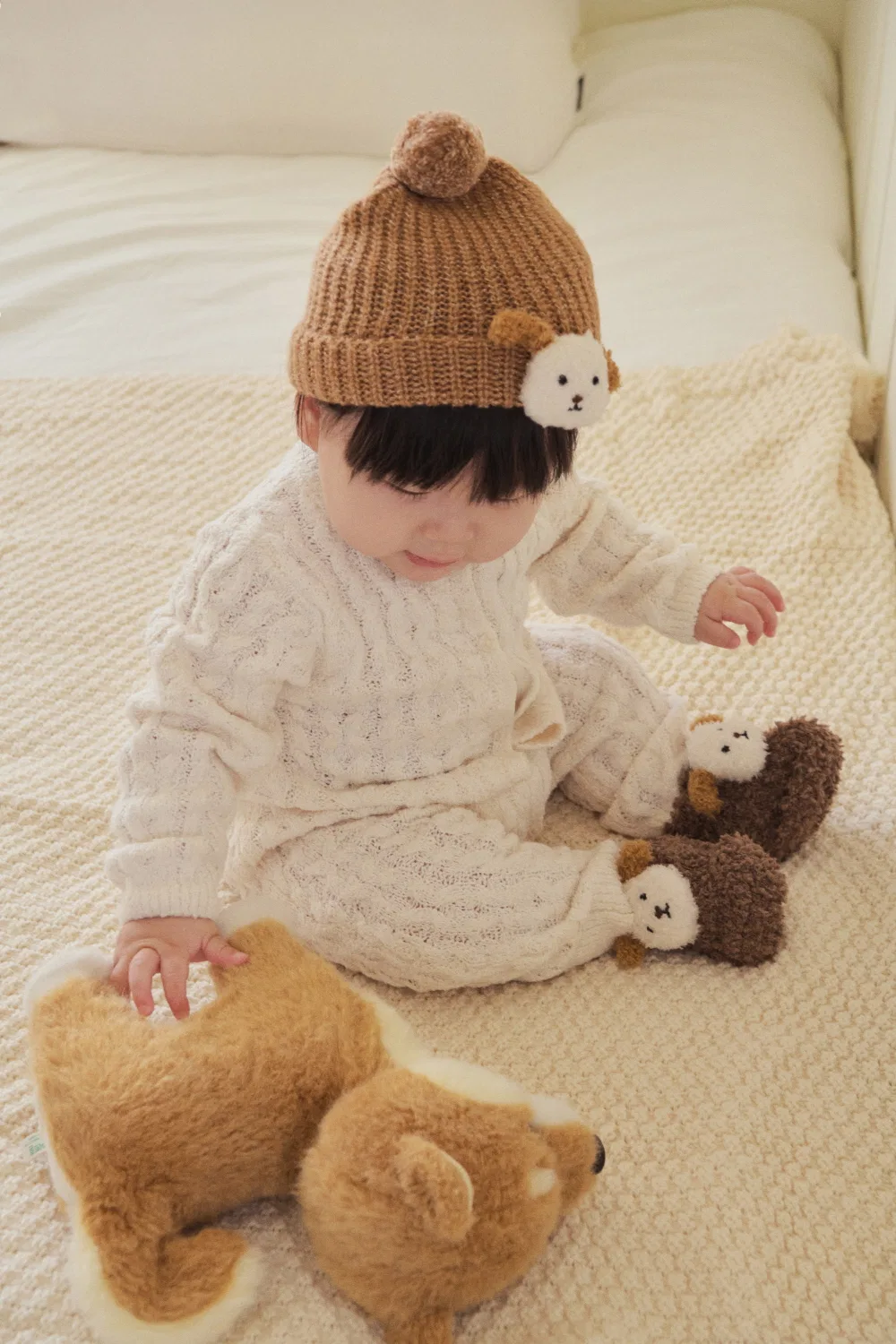 Детские носки Socks Appeal Baby Fluffy Puppy, коричневые — фото 4