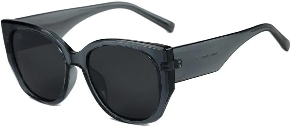 

Модные поляризованные солнцезащитные очки для женщин и мужчин, винтажные классические солнцезащитные очки 2025 года, поляризованные, с защитой от УФ-излучения, легкие солнцезащитные очки Generic, Transparent Grey Frame/Grey Lens