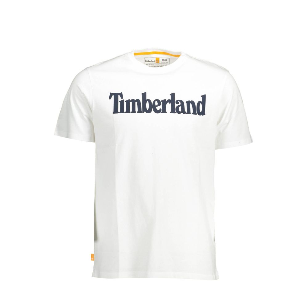 

Белая хлопковая мужская футболка Timberland