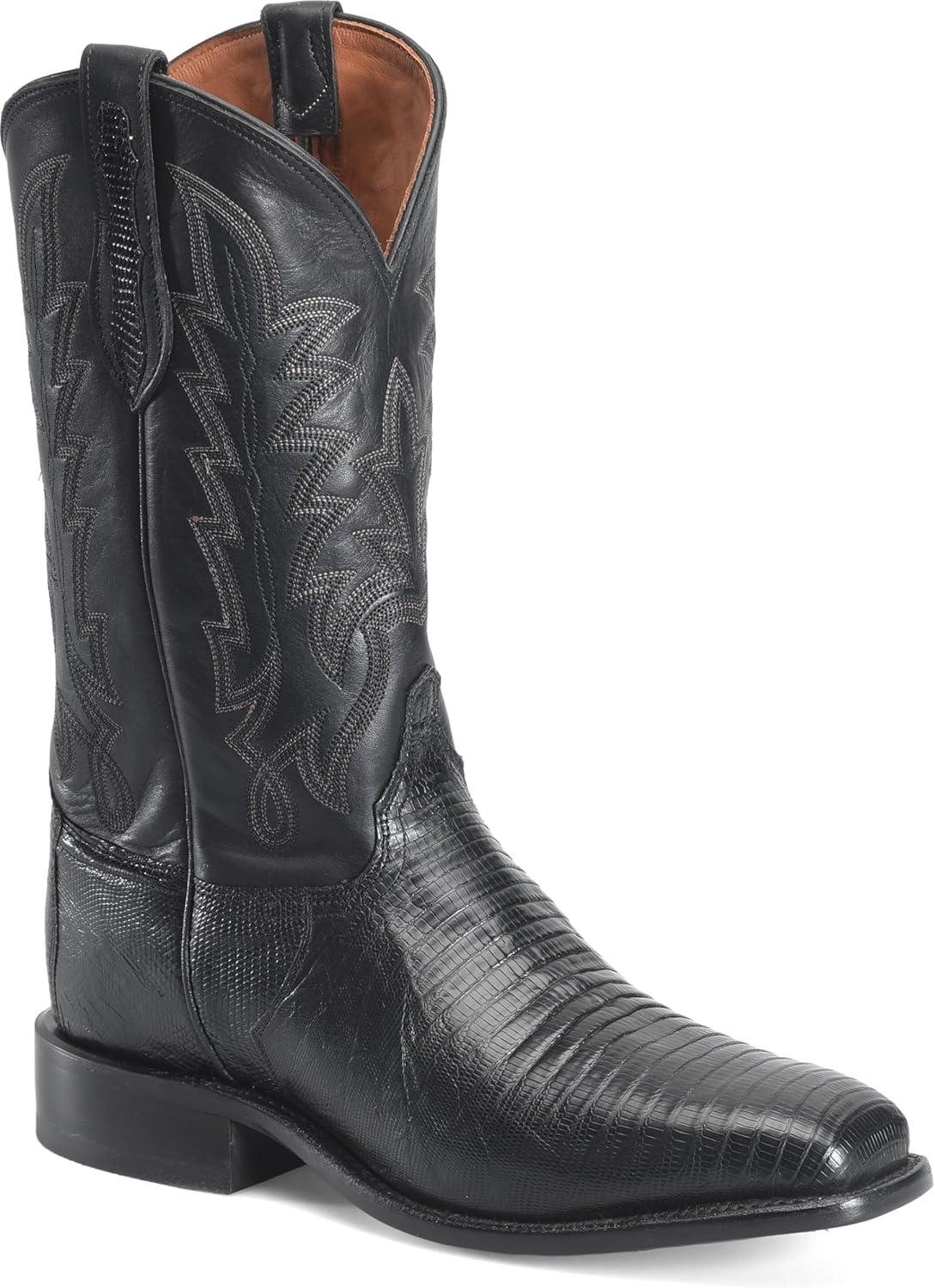 

Мужские премиальные кожаные вестерн-бутсы Justin Reposado 12 Lizard Cowboy, классический дизайн, прочная конструкция, удобная посадка, черный