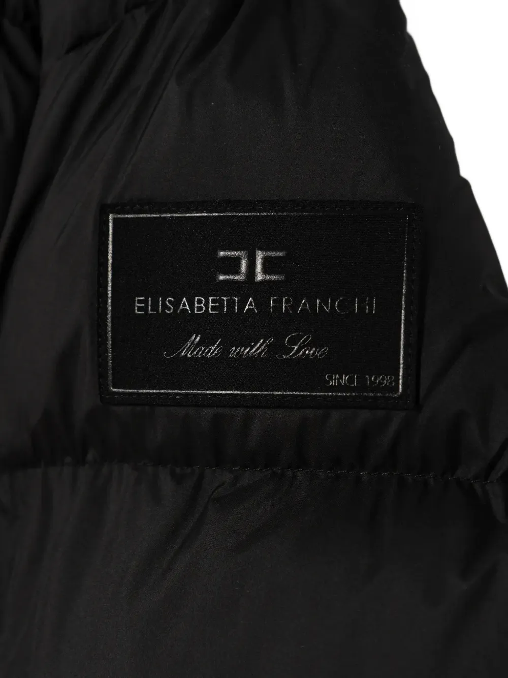 Стеганая куртка на молнии Elisabetta Franchi La Mia Bambina, черный — фото 3