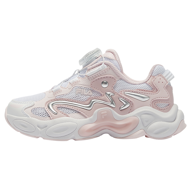 

FILA KIDS Детские кроссовки BOA с нескользящей подошвой Fila, белые/розовые, гуашь, для детей от 3 до 7 лет