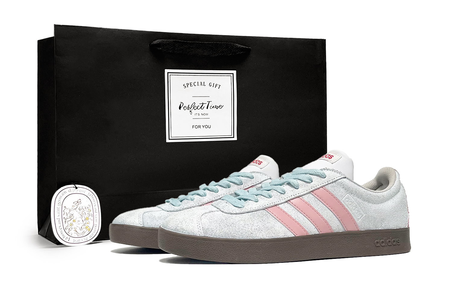

Adidas ВЛ Корт 2.0 Сакура Скай с амортизацией Feather, износостойкие низкие скейтбордские кроссовки унисекс Вишнёвый розовый, цвет Cherry Pink