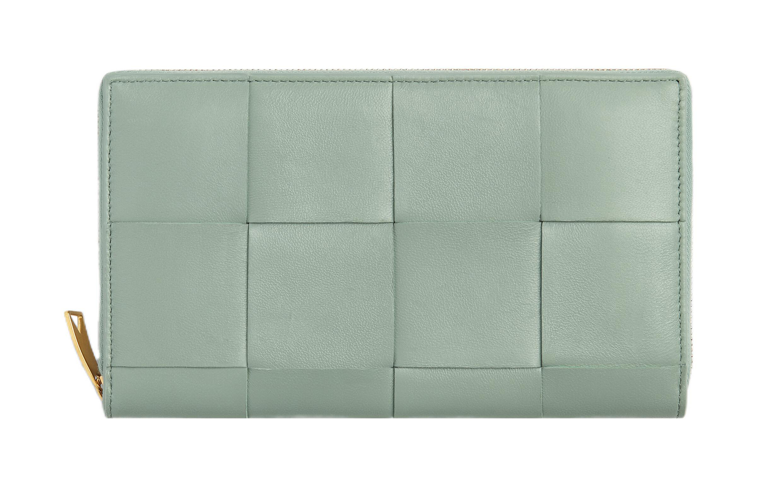 

Bottega Veneta Женский бумажник из овчины шалфейного цвета