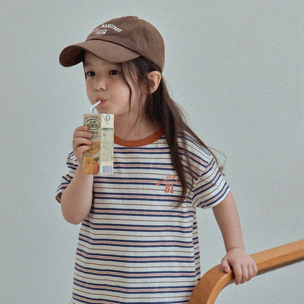 Детская футболка Little Stripe синяя от My Little Star