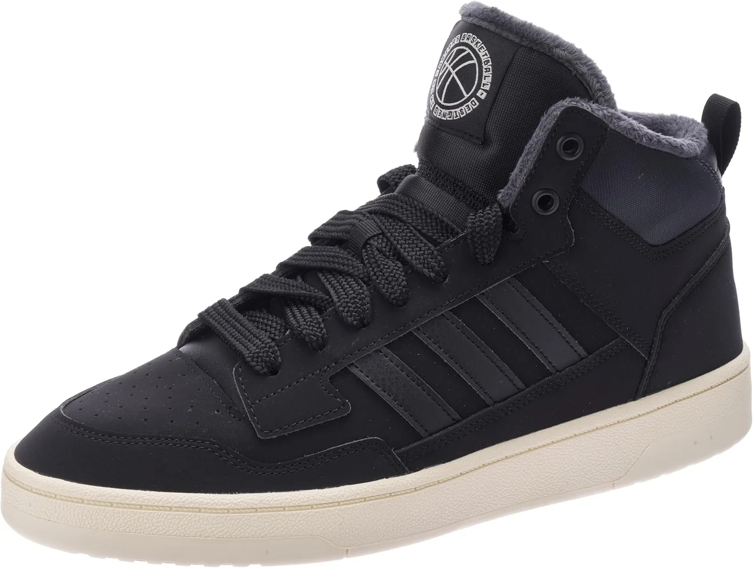 Зимние кроссовки Adidas Rapid Court Mid, белый/черный/кремовый