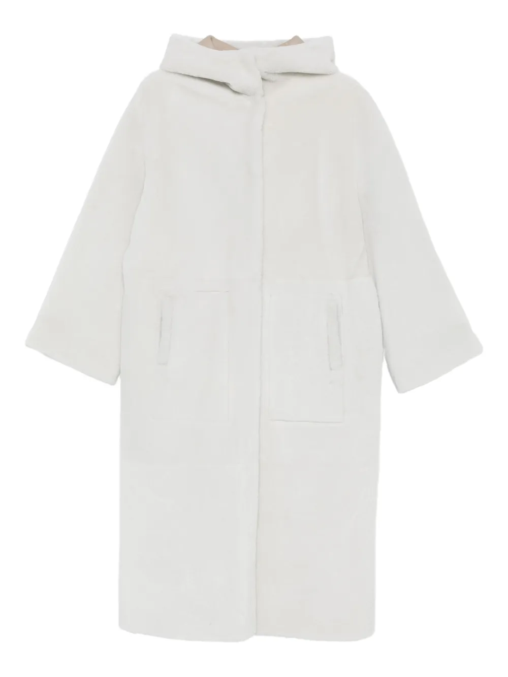 

Пальто с капюшоном и накладными карманами Simonetta Ravizza, белый