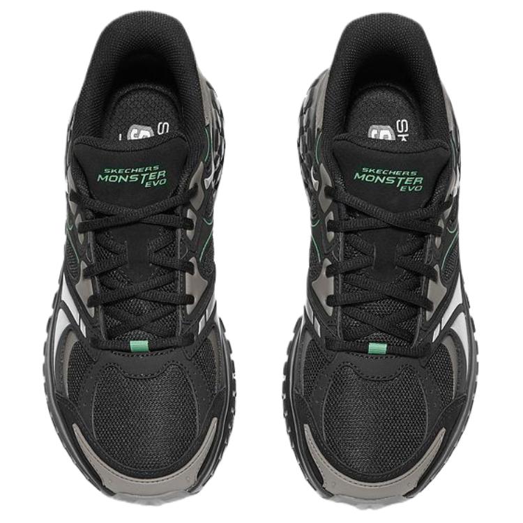 Skechers DLITES устойчивые к истиранию, дышащие, поддерживающие, легкие низкие массивные кроссовки мужские black — фото 4