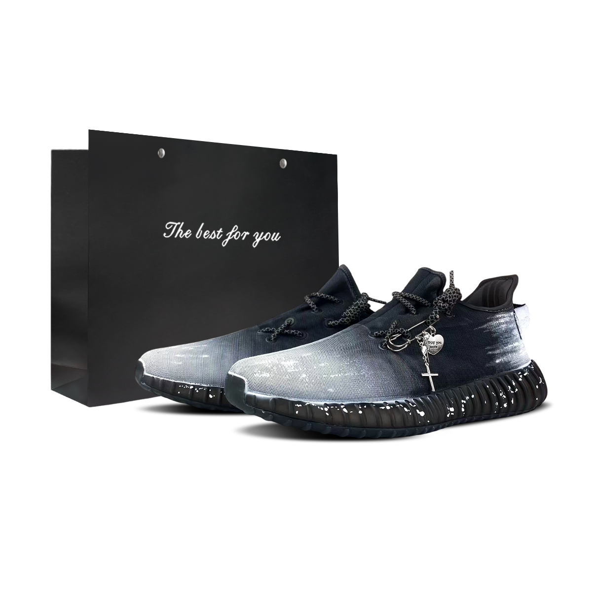 

Yeezy Boost 350 V2 BNK Dawn Whisper амортизация износостойкие низкие повседневные кроссовки Unisex Adidas Originals, Twiсветло-Whisper-Shopping Bag