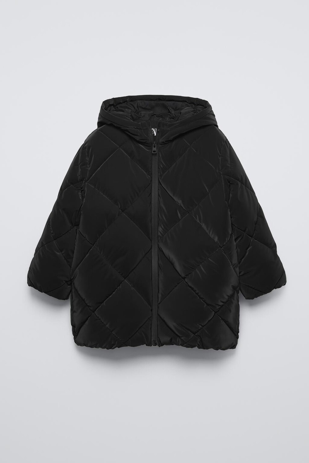 

Длинная пуховик ZARA, черный